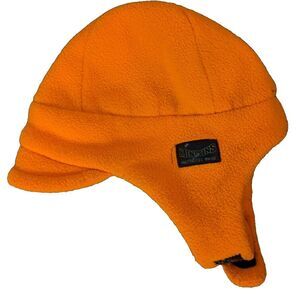 Minikins Toddler Orange Fleece Hat Ear‎ Flaps Polartec Winter Size Small